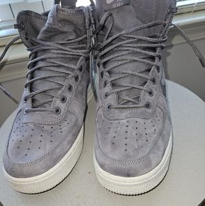 Hi top Gray Air Force Ones